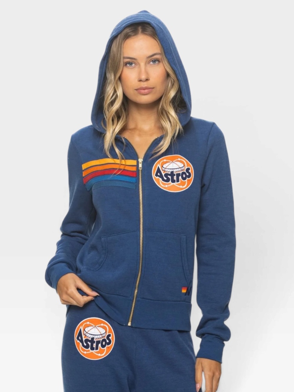 NWT Aviator Nation x MLB Houston Astros 2026 Zip Hoodie Royal M Unisex